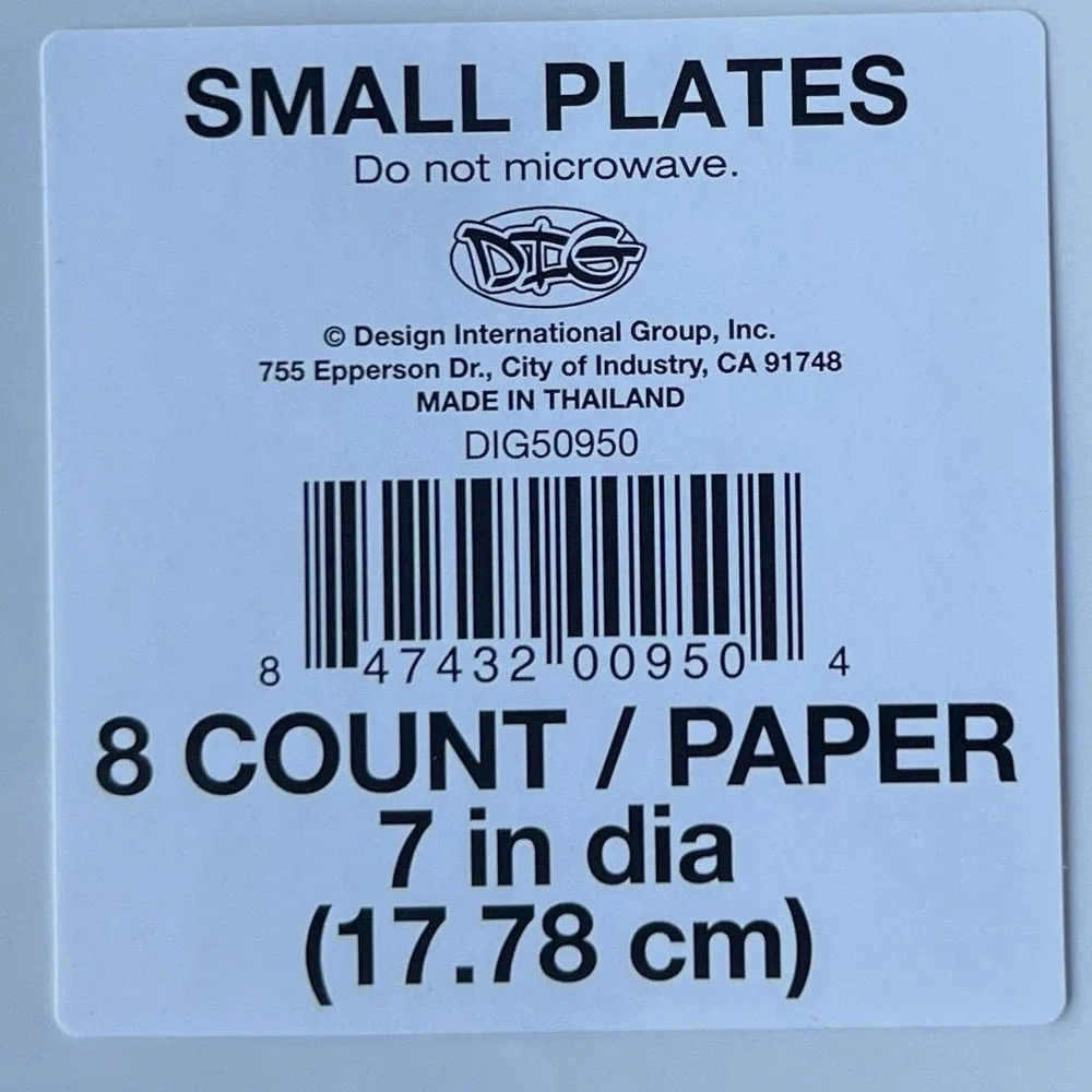 7 Pack 8 Count Holiday Cocktail Drinks Paper Plates 7